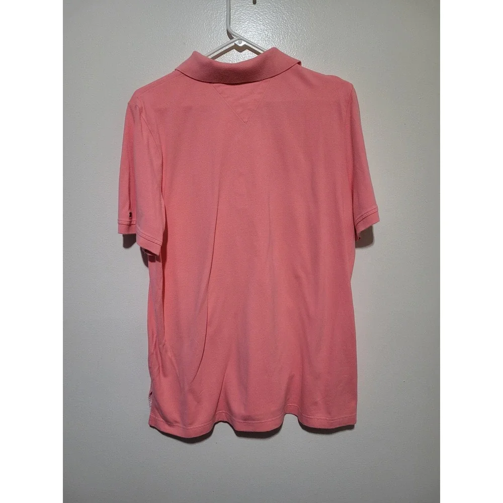 Tommy Hilfiger Polo Shirt Womens 1X Coral Pink Excellent Short‎ Sleeve Cotton